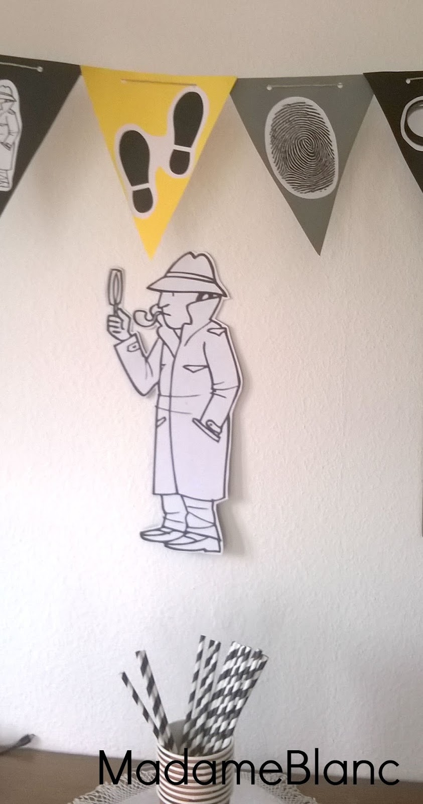 Detektivparty Deko Wimpelgirlande Spion Party Kinder Geburtstag