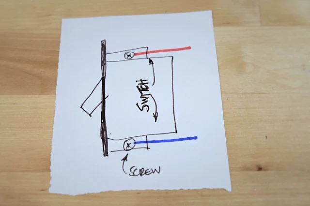 sketch of wiring for dimmers