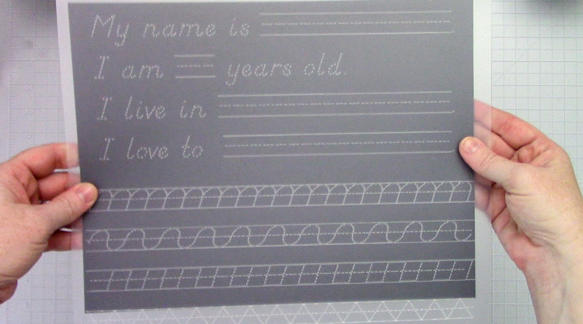 How to Make Reusable Handwriting Tracing Sheets from Cutting Mats