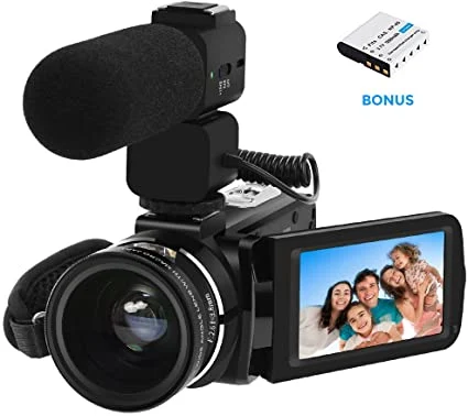 Under $200 Vlogging Camera: LAKASARA Full HD Camera Camcorder