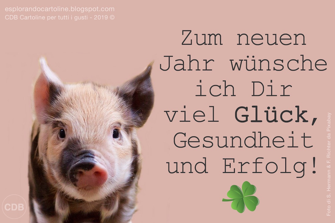 Esplorando Cartoline CDB: ð· Zum neuen Jahr wünsche ich Dir viel Glück