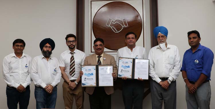 Dr Harsh Sadawarti, Vice Chancellor, CT University and Deepak Sharma, Vice President, Mayank Foundation with others during MoU Signing Ceremony