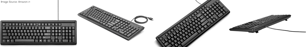 HP Black Wired Keyboard (HP 100)