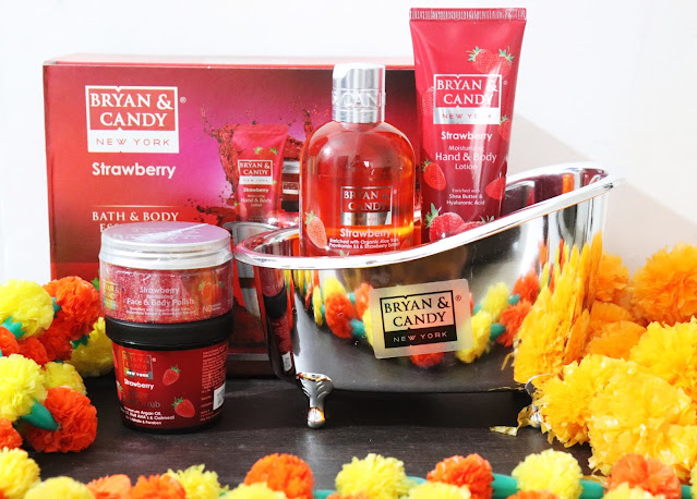 Bryan and Candy strawberry skincare and bath kit