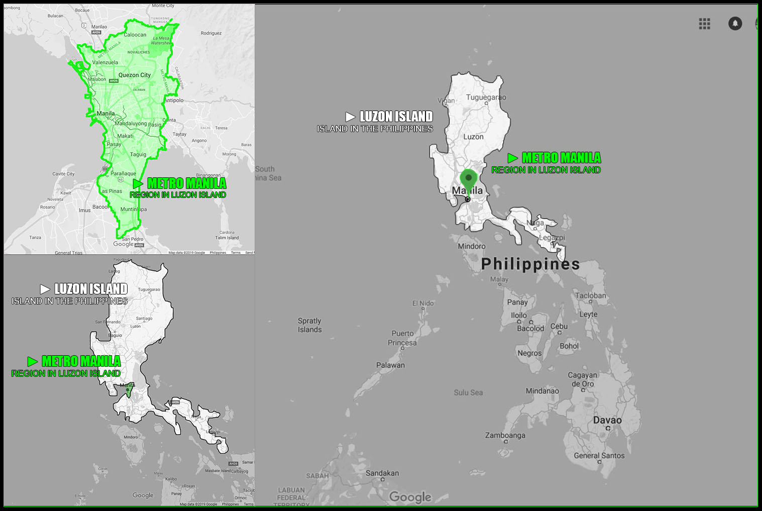 MAP OF METRO MANILA