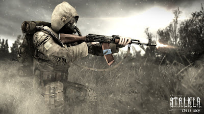 Stalker Clear Sky Clear Soldier Gas Mask and Ak 47 HD Wallpaper