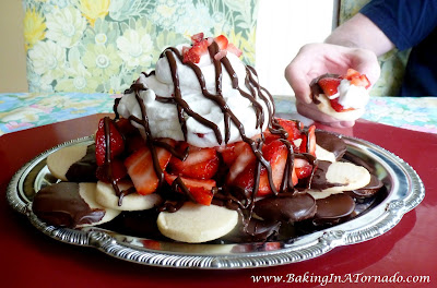 Strawberry Shortcake, Nacho Style | recipe developed by www.BakingInATornado.com | #recipe #dessert