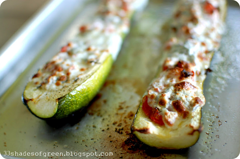 33 Shades of Green: Tasty Tuesdays: Stuffed Zucchini with Tomato ...