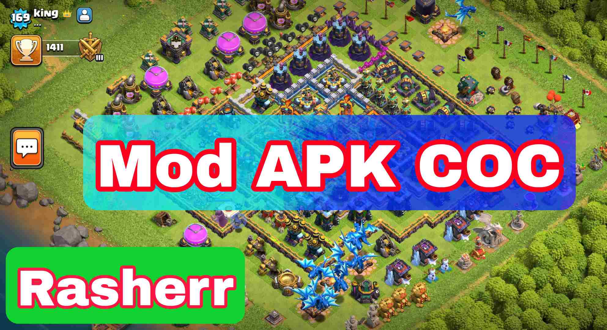 How to download clash of clans COC mod apk Version private server  