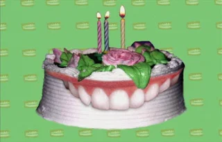 Birthday cakes don't have teeth, but you use your teeth to eat a birthday cake. Sesame Street Elmo's World Teeth Quiz