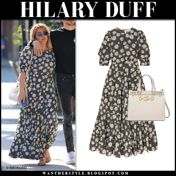 Splurge: Hilary Duff's 901 Hair Salon $600 Ulla Johnson Marigold Minetta  Silk Dress and $1,700 Louis Vuitton World Tour Speedy Bandouliere 30 Bag –  Fashion Bomb Daily