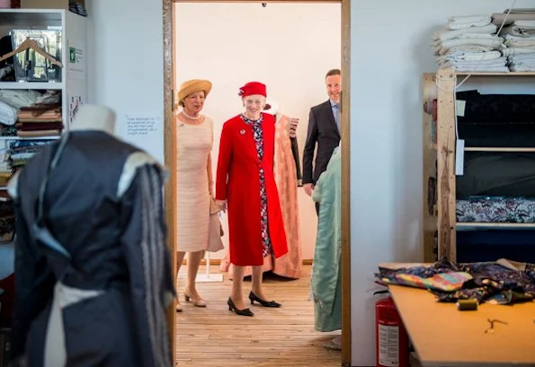 Queen Margrethe, Princess Benedikte and Queen Anne-Marie of Greece attended the opening of The Splendour of Power exhibition at Kolding Castle