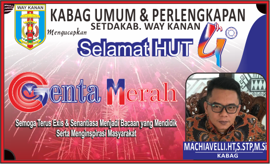 Kabag Umum Mengucapkan Selamat HUT 4 Tahun Genta Merah