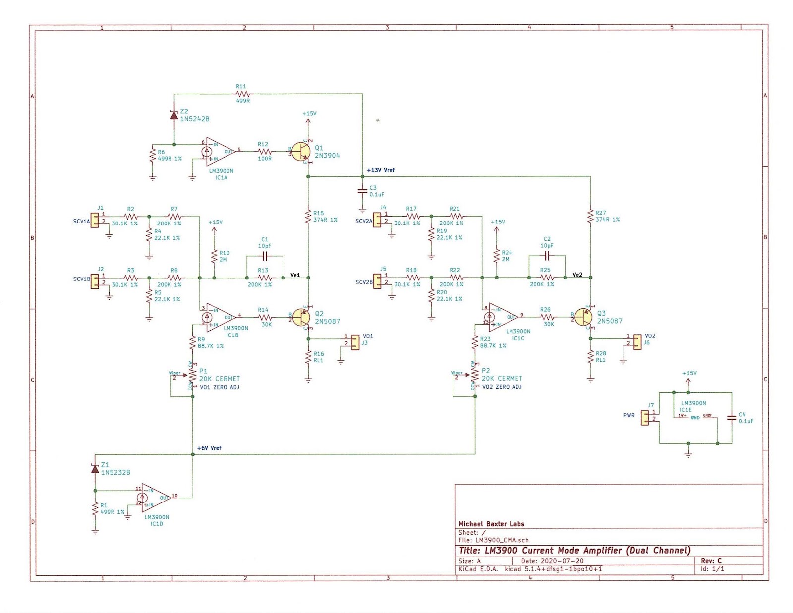 Current Mode Amplifier with LM3900