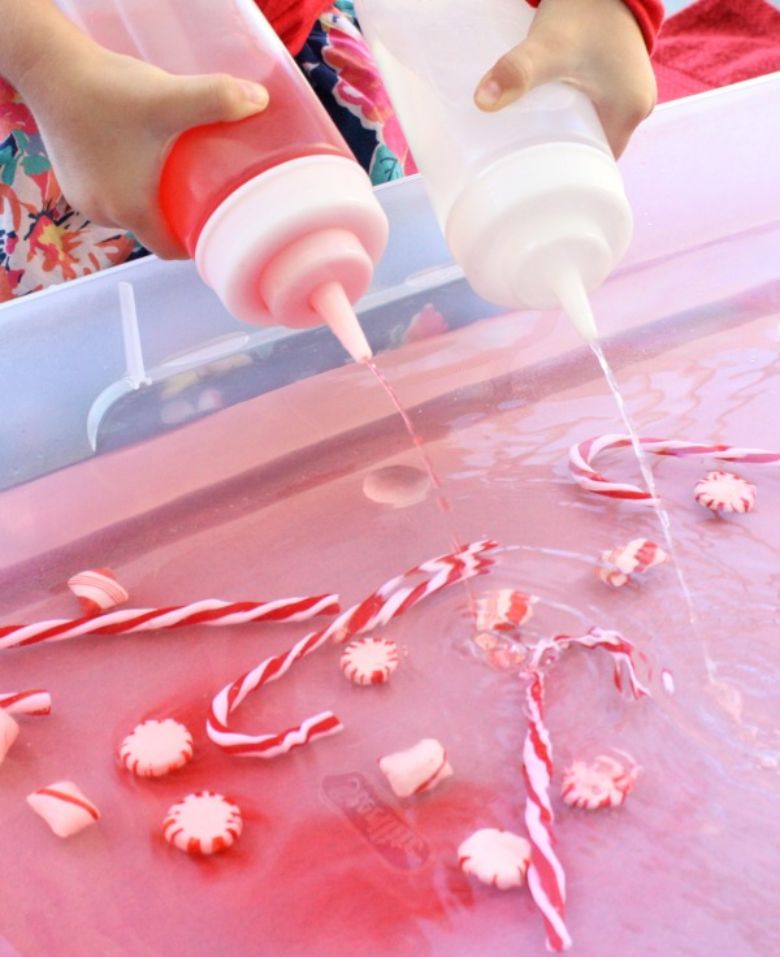 peppermint water play activity for toddlers and preschoolers