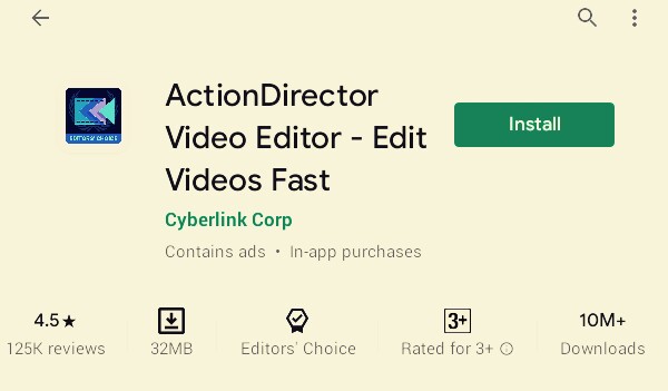 Action Director Video Editor, Video Editing Apps