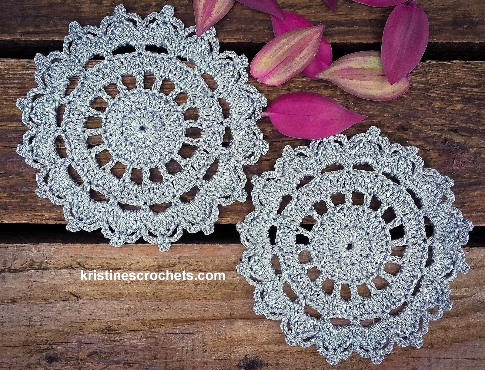 KristinesCrochets Decorative Doily Coaster Free Crochet Pattern