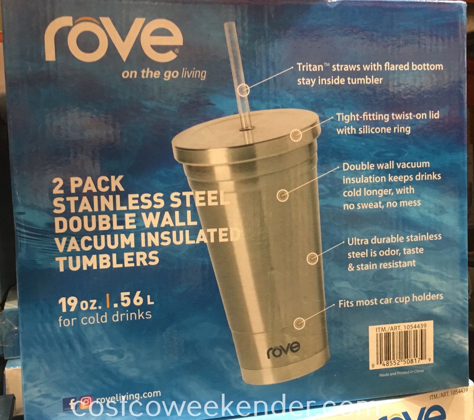 Rove Stainless Steel Double Wall Vacuum Insulated Tumblers (2 pack