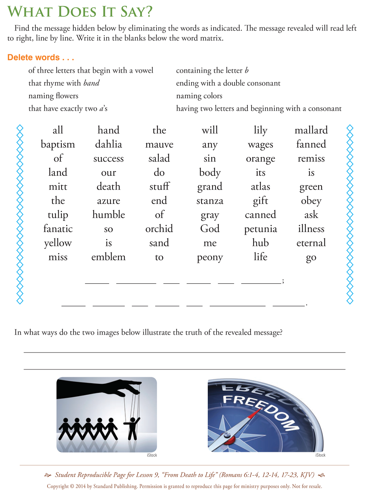 Printable International Sunday School Lessons