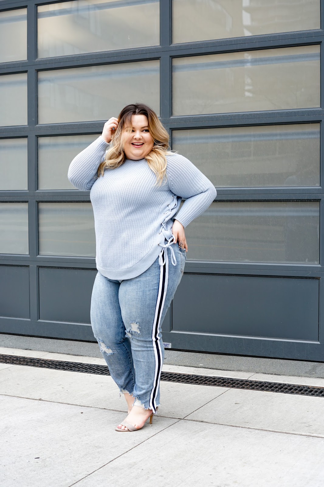 Plus Size Sweater and Jeans - Natalie in the City