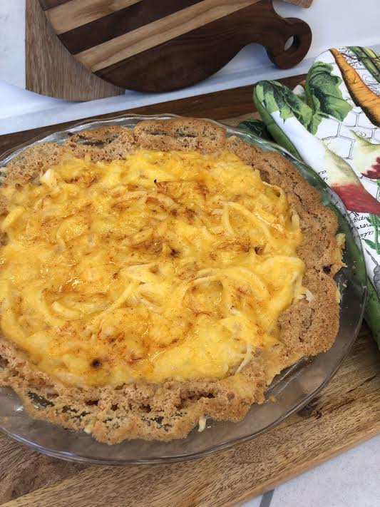 Redhead Says CHEDDAR AND RITZ CRACKER VIDALIA ONION PIE