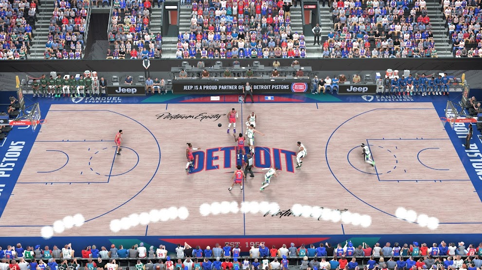 [9K-REALISM] Detroit Pistons City Edition & Statement Court by DEN2K | NBA 2K22