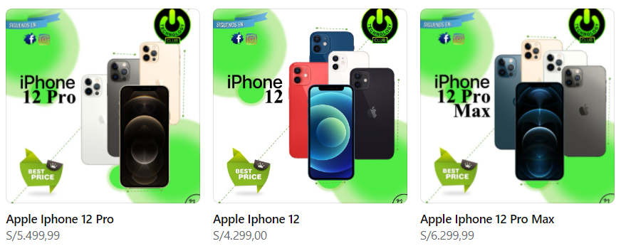 Compra celulares Apple iPhones en Trujillo al mejor precio (Iphone X, Iphone 11, Iphone 12) BARATOS