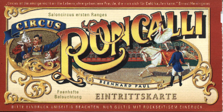 magnifique contremarque d'entrée au cirque ornée de dessin 1900