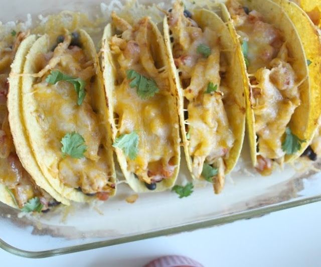 Oven Baked Chicken Tacos #dinner #lunch