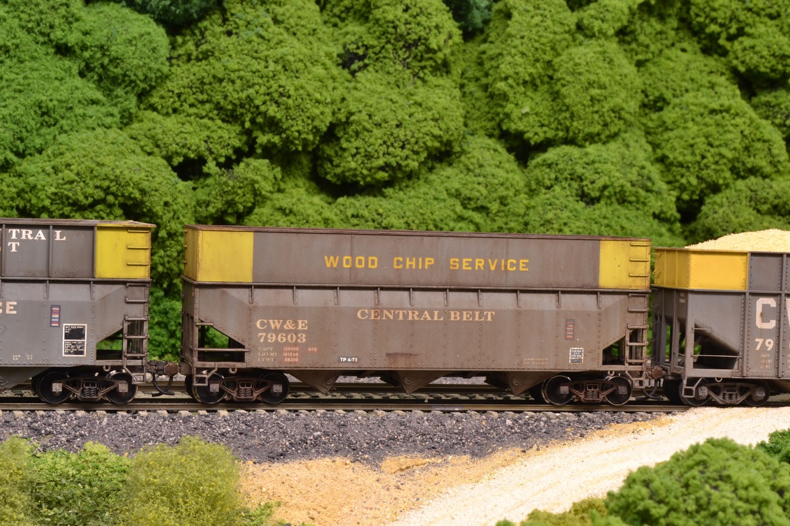 Chesapeake, Wheeling and Erie Railroad A Couple of Woodchip Hoppers