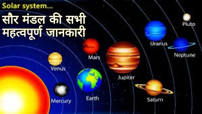 Solar System - सौरमंडल क्या है इससे संबंधित सामान्य ज्ञान Gk In Hindi