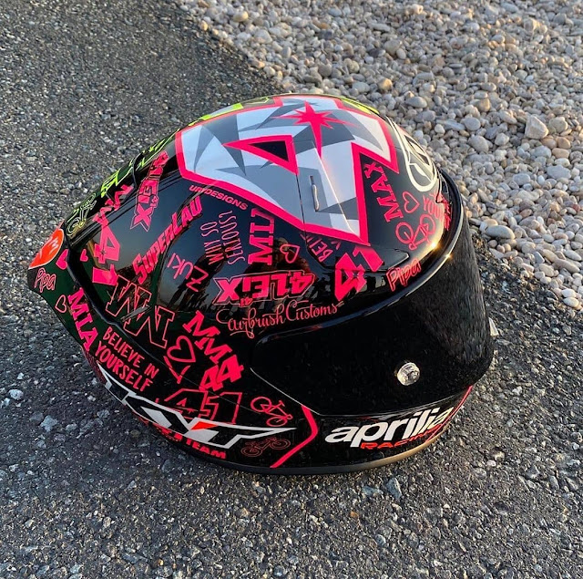 Racing Helmets Garage KYT A.Espargarò Test Sepang 2020 by Airbrush Customs