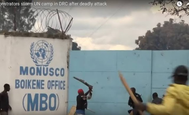 Protesters storm United Nations base and burn Mayor's office in DR Congo after armed group killed 8 people