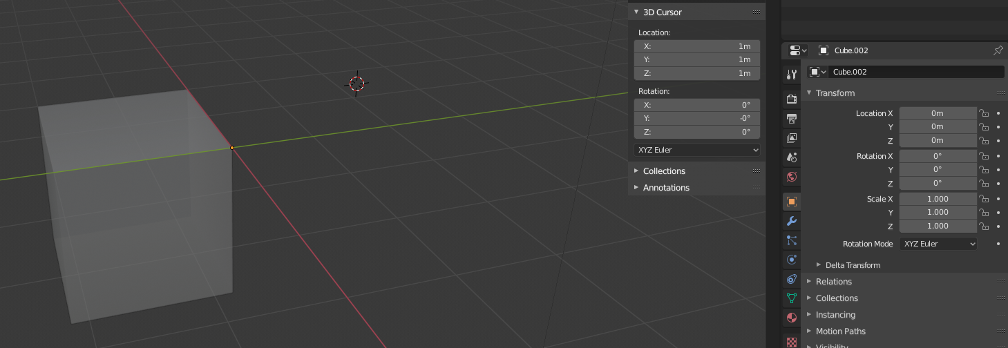 [Blender] 3D cursorとOrigin Point