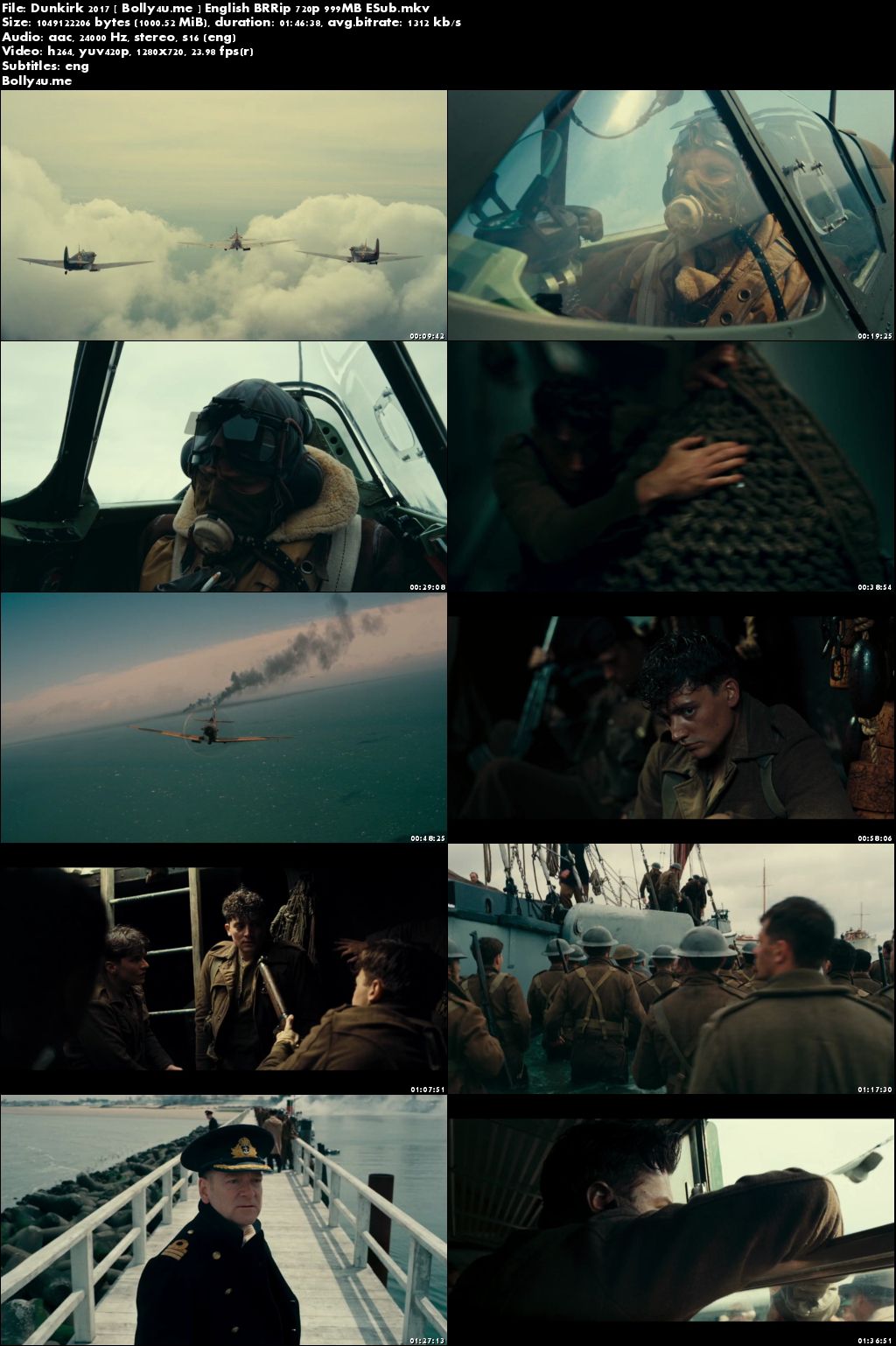 Dunkirk 2017 BRRip 999MB English 720p ESub Download Dunkirk 2017 BRRip 999MB English 720p ESub Download