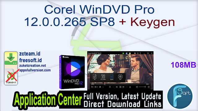 Corel WinDVD Pro 12.0.0.265 SP8 + Keygen_ ZcTeam.id