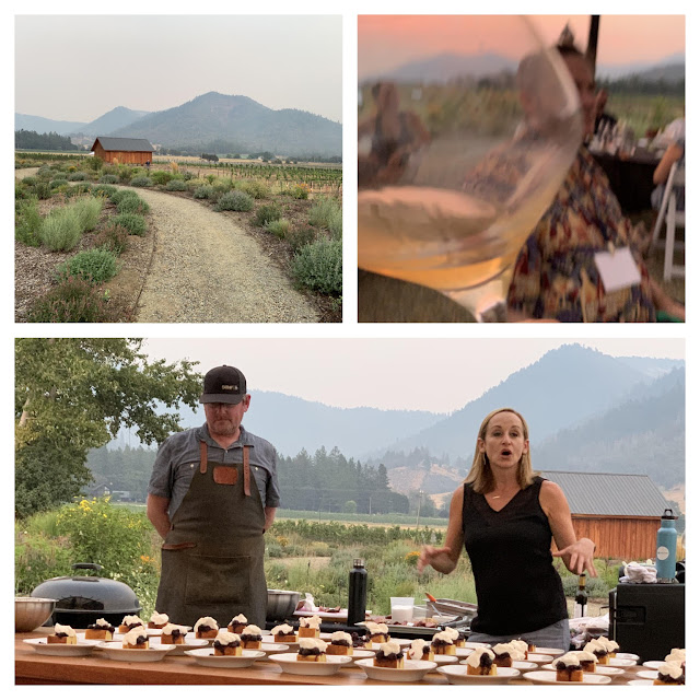 outdoor dinner at Troon with authors Sean and Mary Cressler.