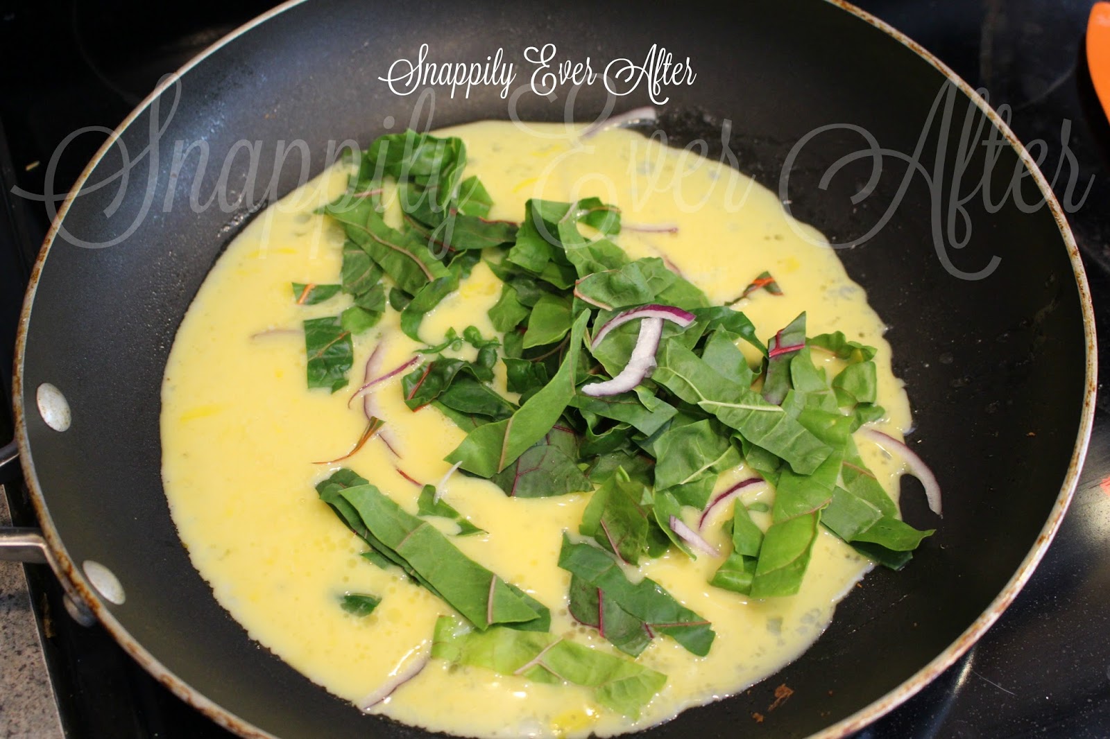Snappily Ever After Swiss Chard Scrambled Eggs