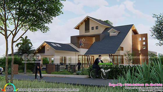 Staid house side view rendering