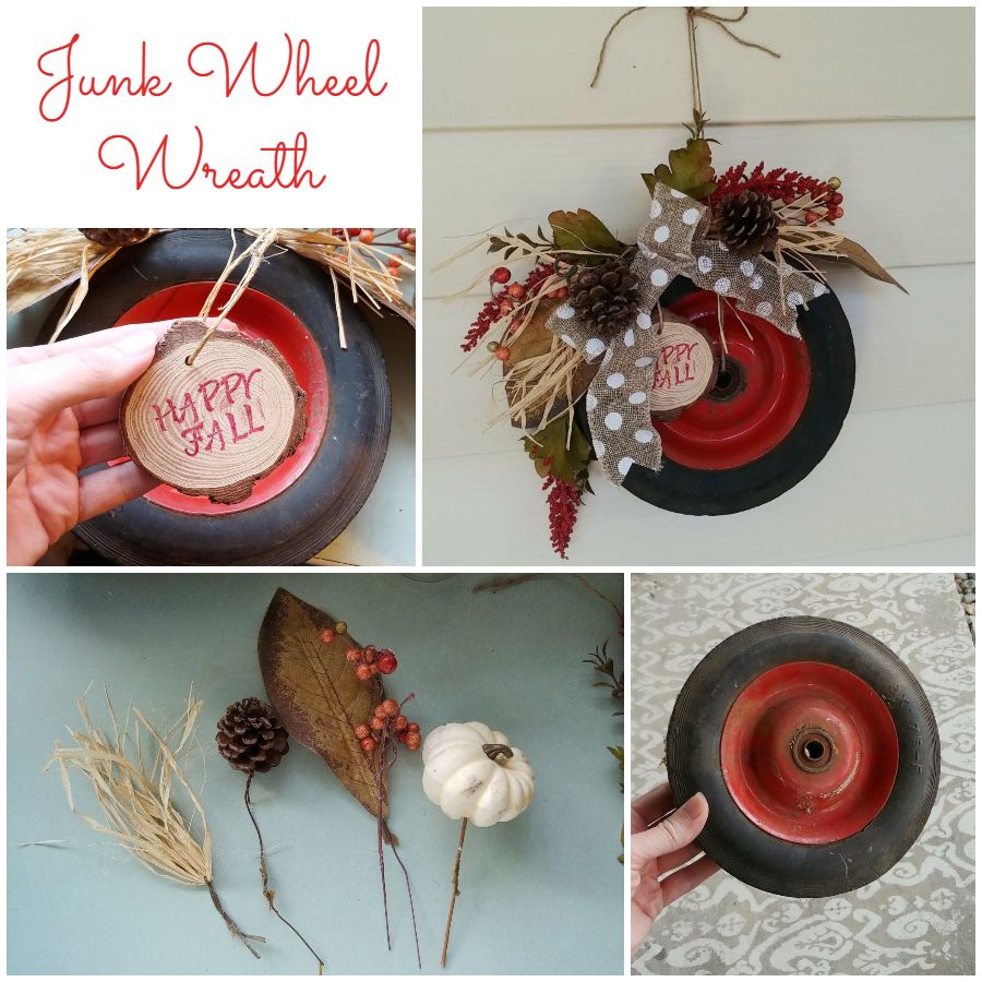 Junk Wheel Wreath