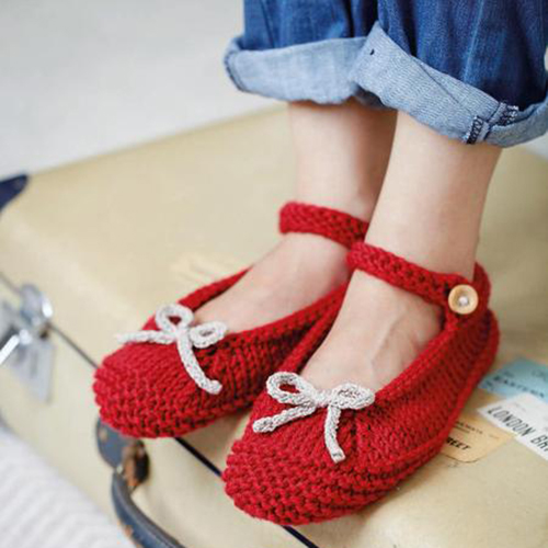 Beautiful Skills - Crochet Knitting Quilting : Ruby Red Ballerina Slippers - Free Pattern