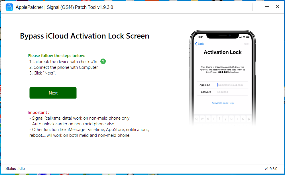 apple patcher tool bypass sim fix ios