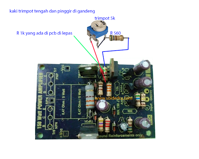 cara memasang trimpot pada driver ocl 150watt