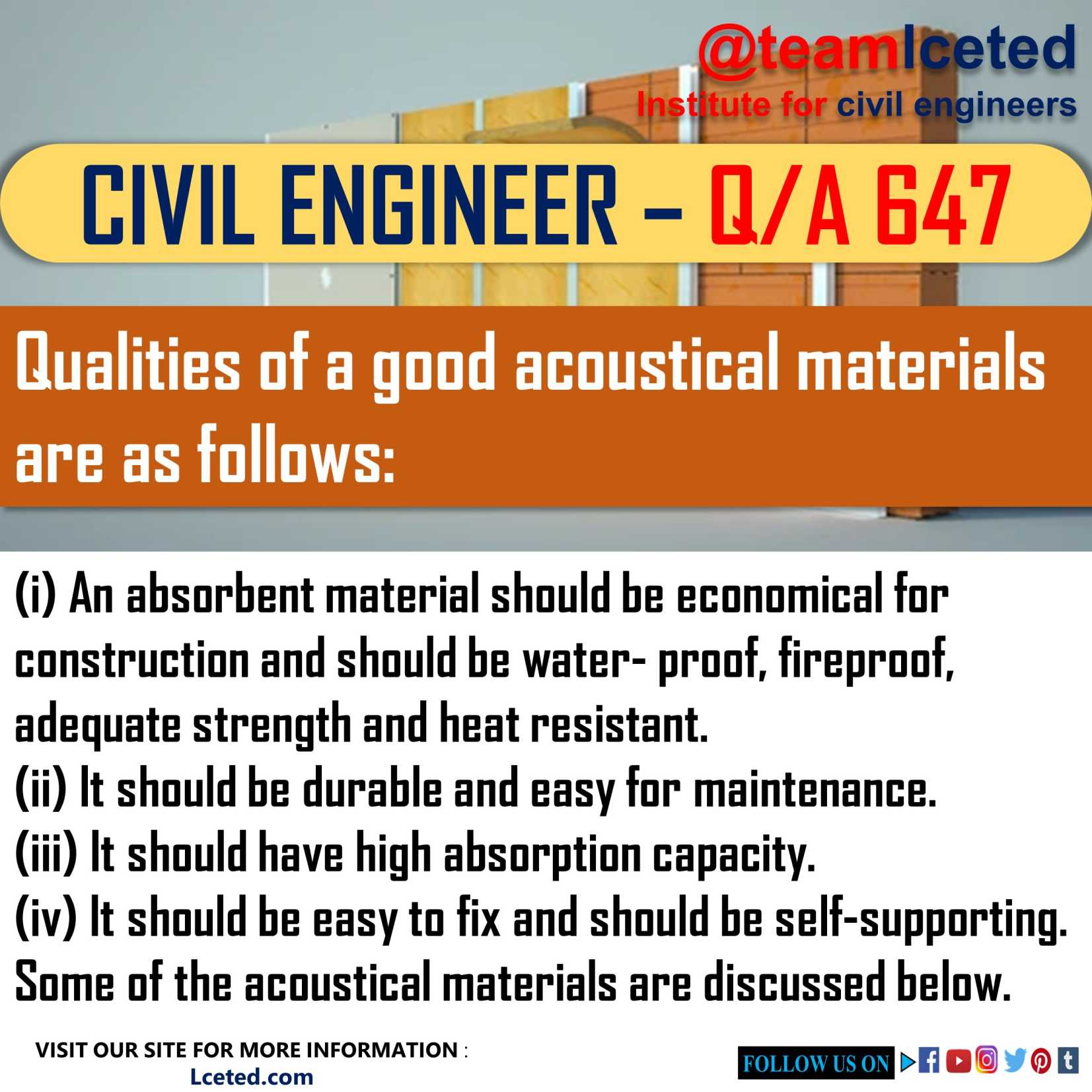 Acoustics And Sound Insulation Effects Of Audible Sound Principles