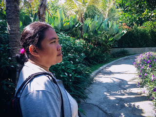 Peaceful Woman Traveler Enjoy A Holiday In The Beautiful Garden In The Morning Sunshine At The Village Tangguwisia North Bali Indonesia