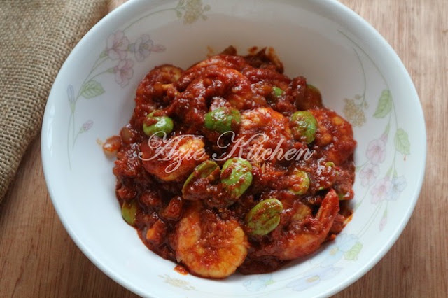 Sambal Tumis Udang dengan Petai