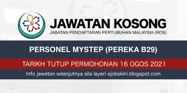 Jawatan Kosong Jabatan Pendaftaran Pertubuhan Malaysia Ogos 2021