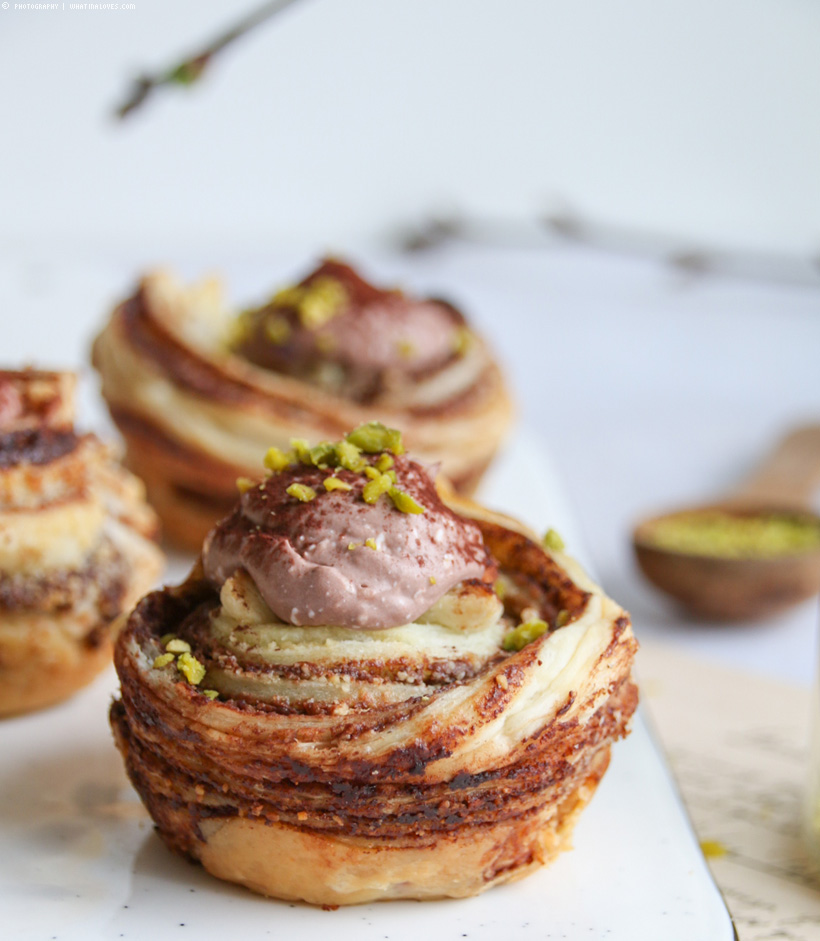 vegane Schokoladen-Cruffins