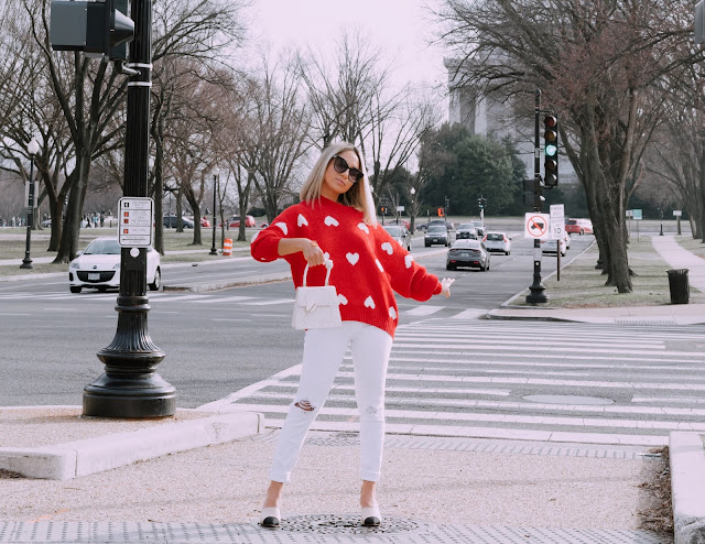 heart pattern sweater