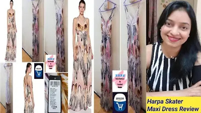 harpa maxi dress amazon review, harpa brand review, georgette maxi dress online india